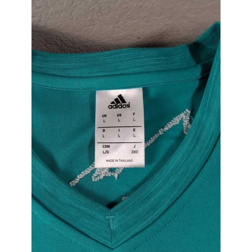 Charlotte Hornets Adidas Long Sleeve Shirt Mens Large Teal NBA Basketball